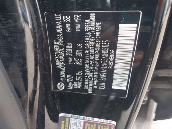 2021 HYUNDAI ELANTRA SEL — VINS