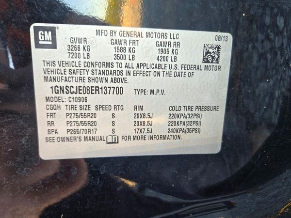 2014 CHEVROLET SUBURBAN LT — VINS