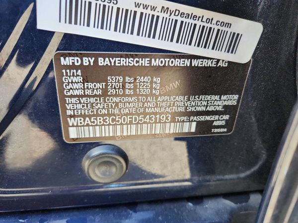 2015 BMW 535 xDrive — VINS