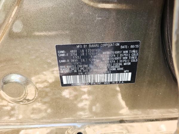 2025 SUBARU OUTBACK Premium — VINS