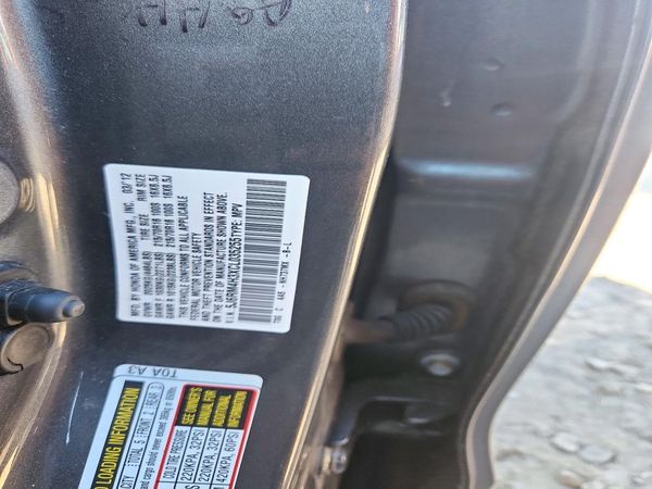 2012 HONDA CRV LX — VINS