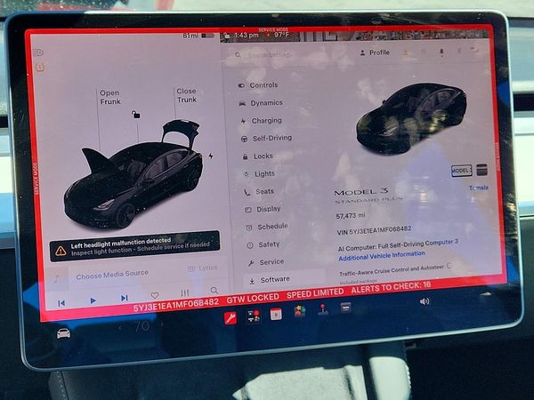 2021 TESLA MODEL 3 — ODOM