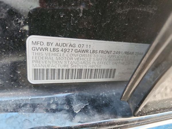 2012 AUDI A4 quattro Premium Plus — VINS