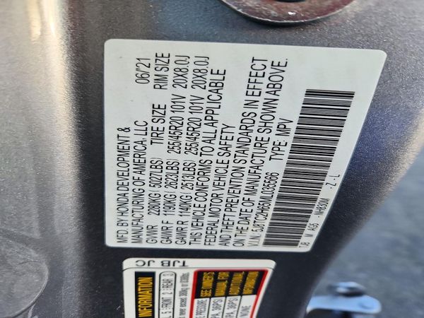 2021 ACURA RDX SH-AWD A-SPEC — VINS