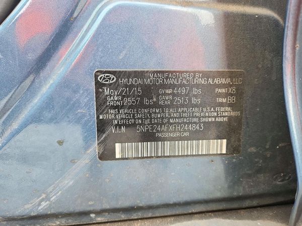 2015 HYUNDAI SONATA SE, ECO — VINS