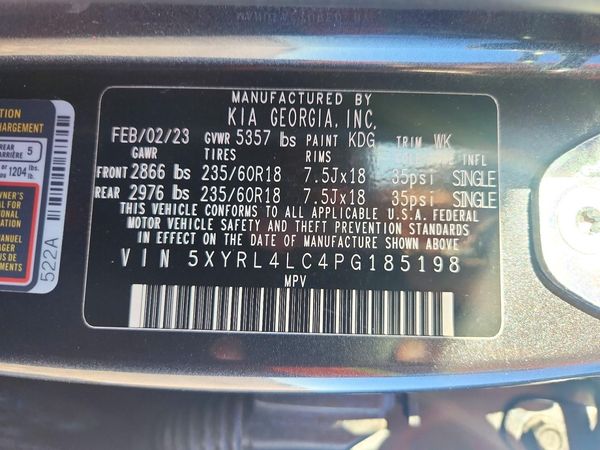 2023 KIA SORENTO S — VINS