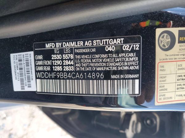 2012 MERCEDES-BENZ E E550 4-MATIC — VINS