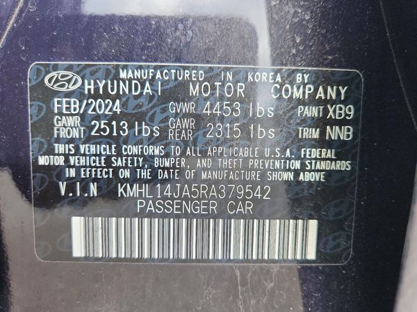 2024 HYUNDAI SONATA SEL w/ Convenience Pkg — VINS