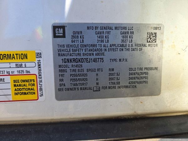 2014 CHEVROLET TRAVERSE 1LT — VINS