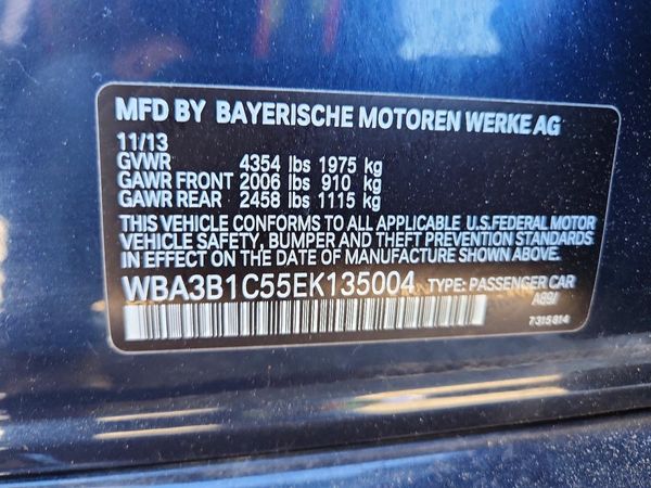 2014 BMW 320 SA — VINS