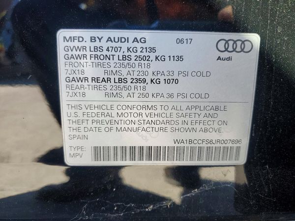 2018 AUDI Q3 Premium, Sport Premium — VINS