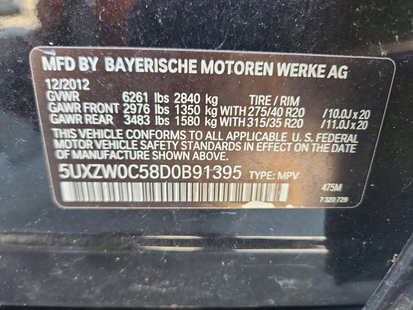 2013 BMW X5 xDrive35d — VINS
