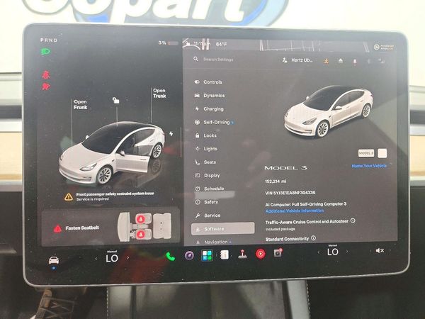 2022 TESLA MODEL 3 — ODOM