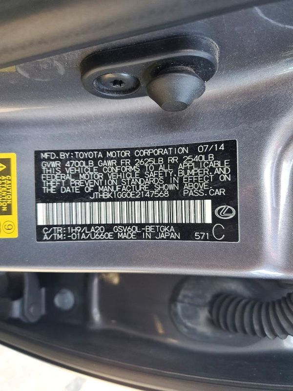 2014 LEXUS ES 350 — VINS