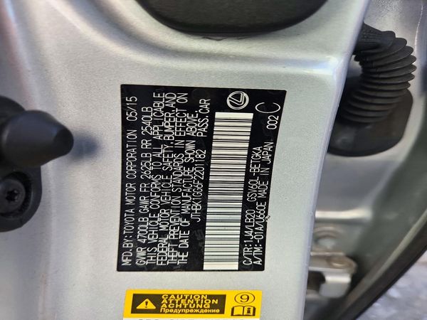 2015 LEXUS ES 350 — VINS