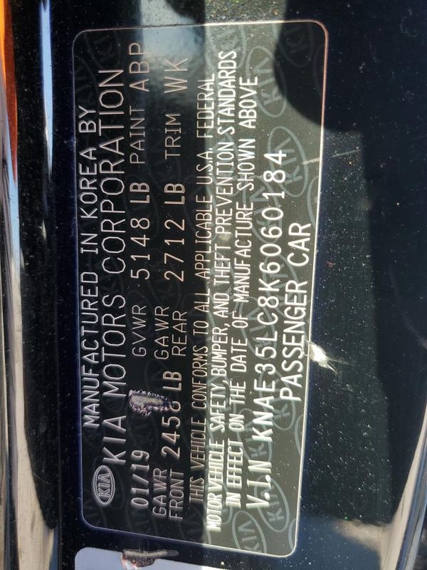 2019 KIA STINGER GT