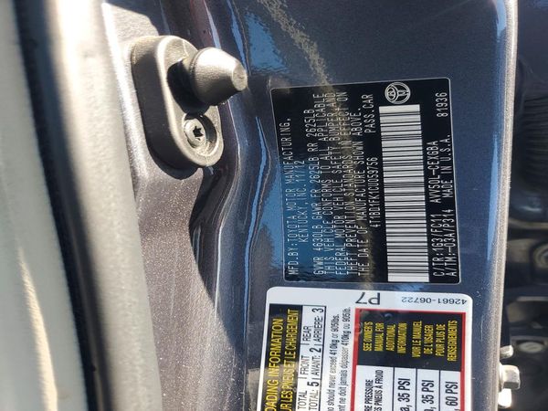 2012 TOYOTA CAMRY SOLA Hybrid — VINS