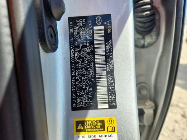 2015 LEXUS CT 200 200h — VINS