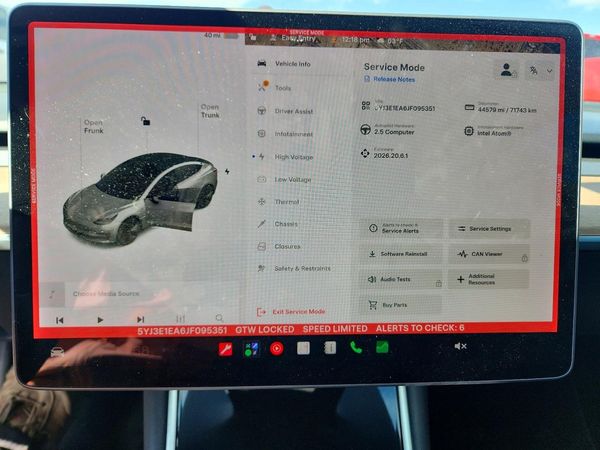 2018 TESLA MODEL 3 — ODOM