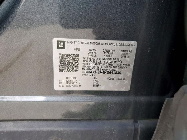 2019 CHEVROLET EQUINOX LS — VINS