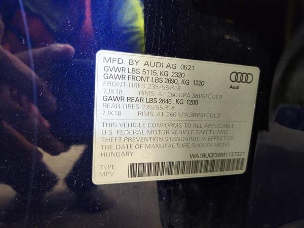 2021 AUDI Q3 quattro Premium Plus — VINS