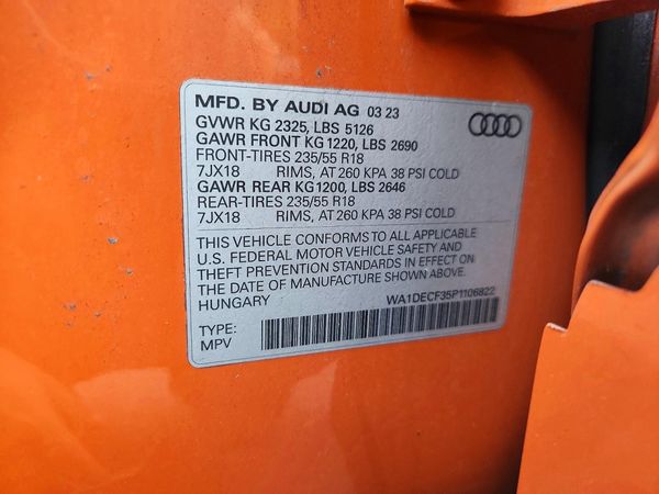 2023 AUDI Q3 S Line quattro Premium — VINS