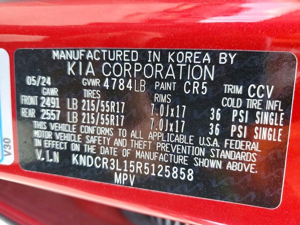 2024 KIA NIRO Wind — VINS