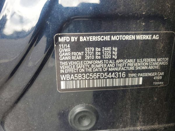 2015 BMW 535 xDrive — VINS