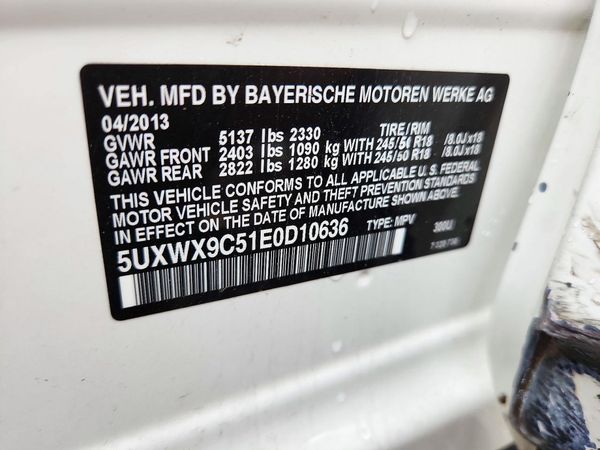 2014 BMW X3 xDrive28i — VINS