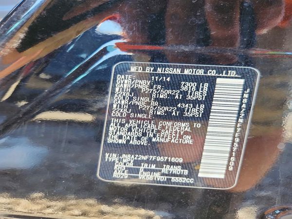 2015 INFINITI QX80 — VINS