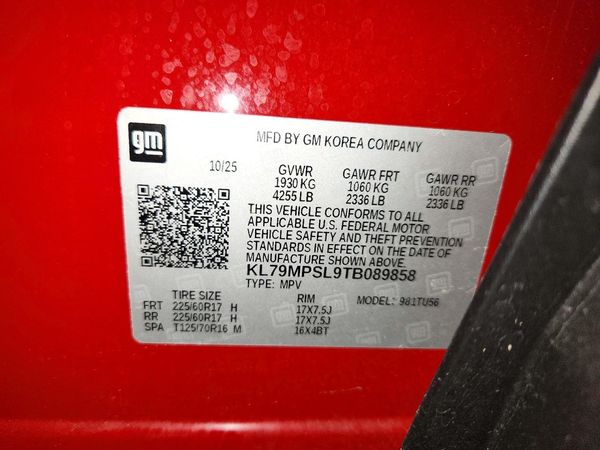 2026 CHEVROLET TRAILBLAZE LT — VINS