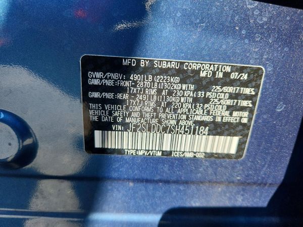 2025 SUBARU FORESTER Premium — VINS