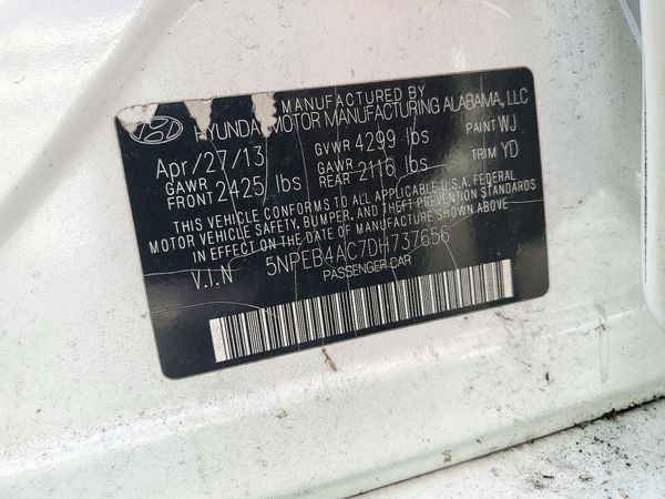 2013 HYUNDAI SONATA GLS/ GLS Popular — VINS