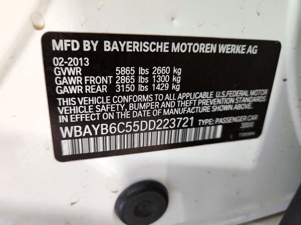 2013 BMW 750 — VINS