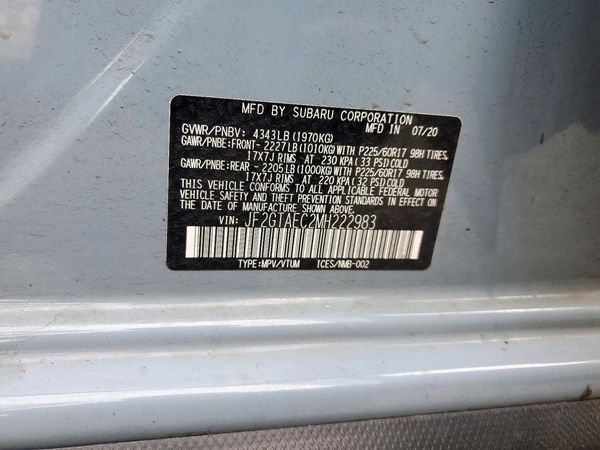 2021 SUBARU CROSSTREK Premium+ES+BSD — VINS