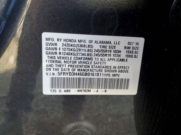 2016 ACURA MDX