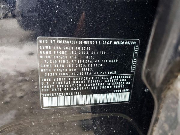 2020 VOLKSWAGEN TIGUAN 4Motion SE, 4Motion SEL