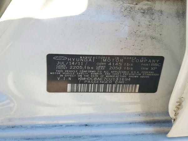 2012 HYUNDAI ELANTRA GLS — VINS
