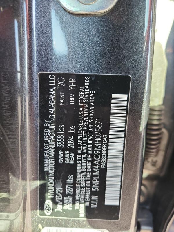 2021 HYUNDAI ELANTRA SEL — VINS