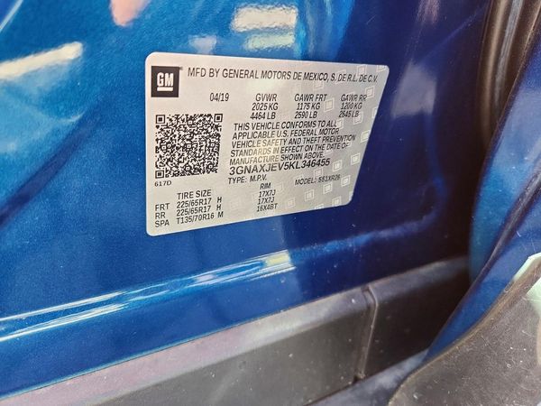 2019 CHEVROLET EQUINOX LT (2FL) — VINS