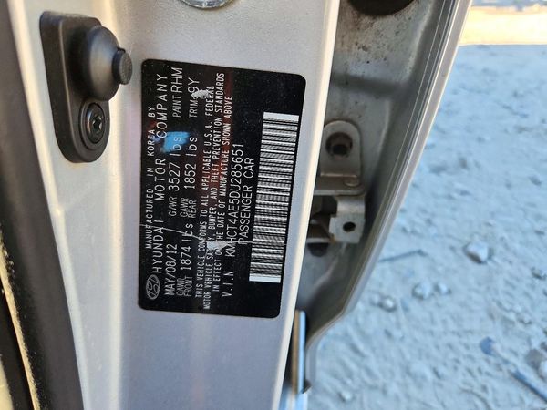 2013 HYUNDAI ACCENT GLS, GS — VINS