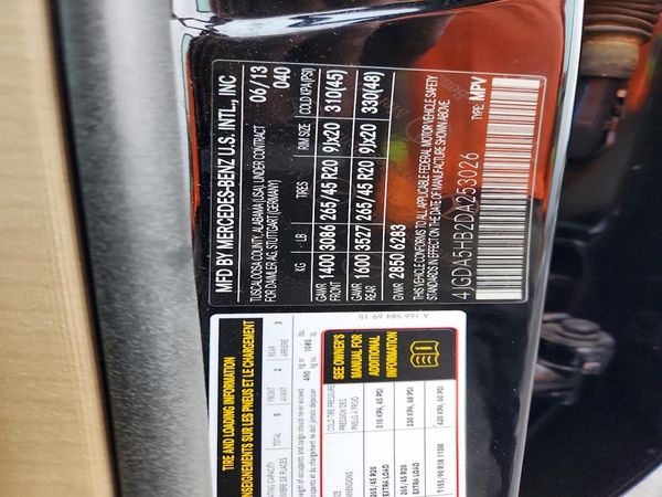 2013 MERCEDES-BENZ ML ML350 4-MATIC — VINS