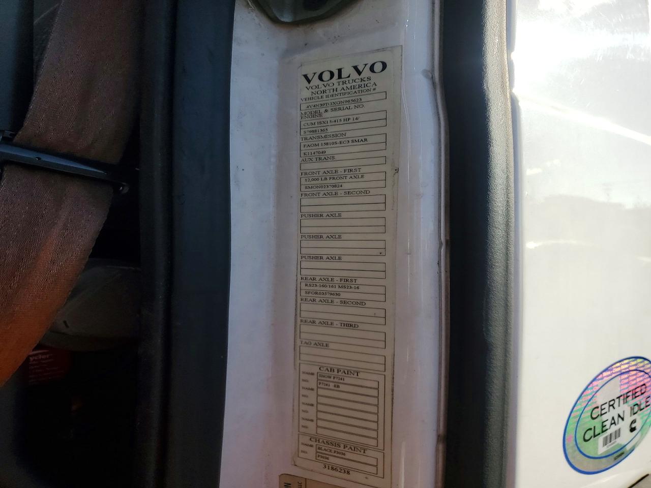 2016 VOLVO VN VNL