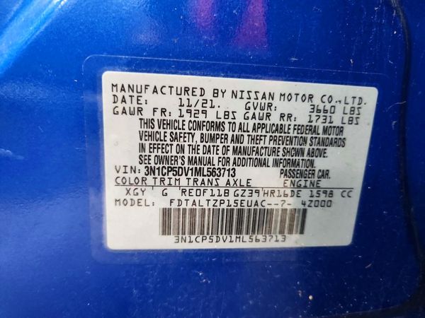 2021 NISSAN KICKS SR — VINS