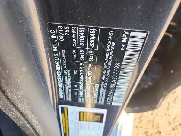 2014 MERCEDES-BENZ ML ML350 4-MATIC — VINS