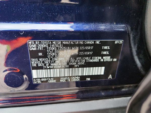 2025 TOYOTA RAV4 — VINS