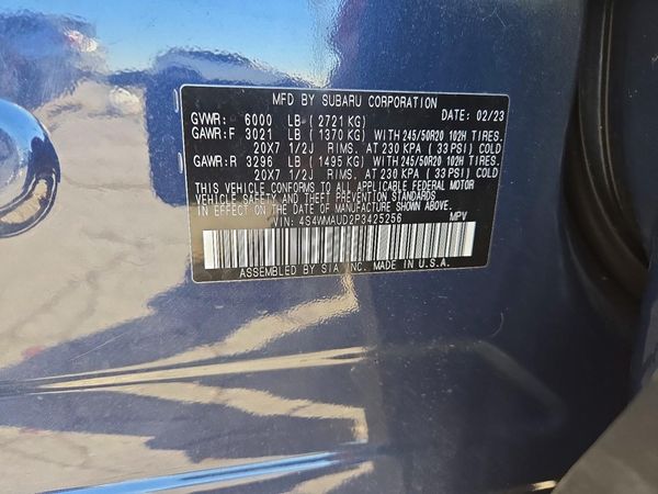 2023 SUBARU ASCENT — VINS
