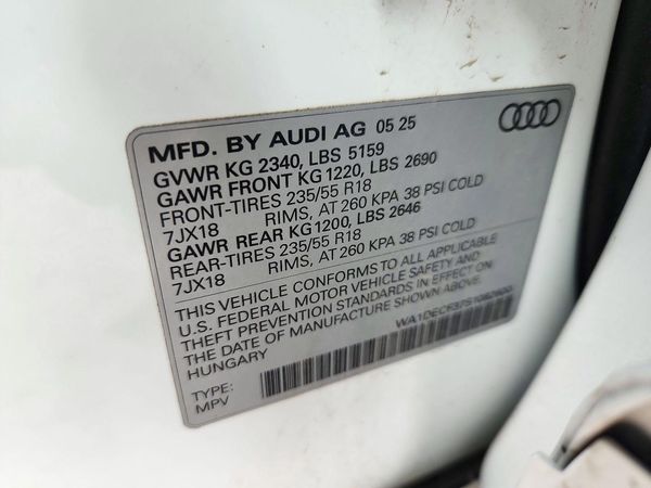 2025 AUDI Q3 — VINS