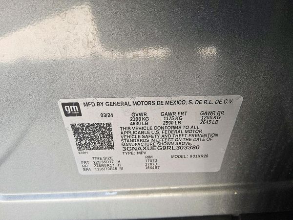 2024 CHEVROLET EQUINOX LT (1LT) — VINS