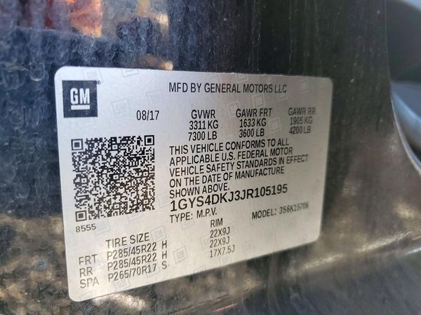 2018 CADILLAC ESCALADE Platinum — VINS